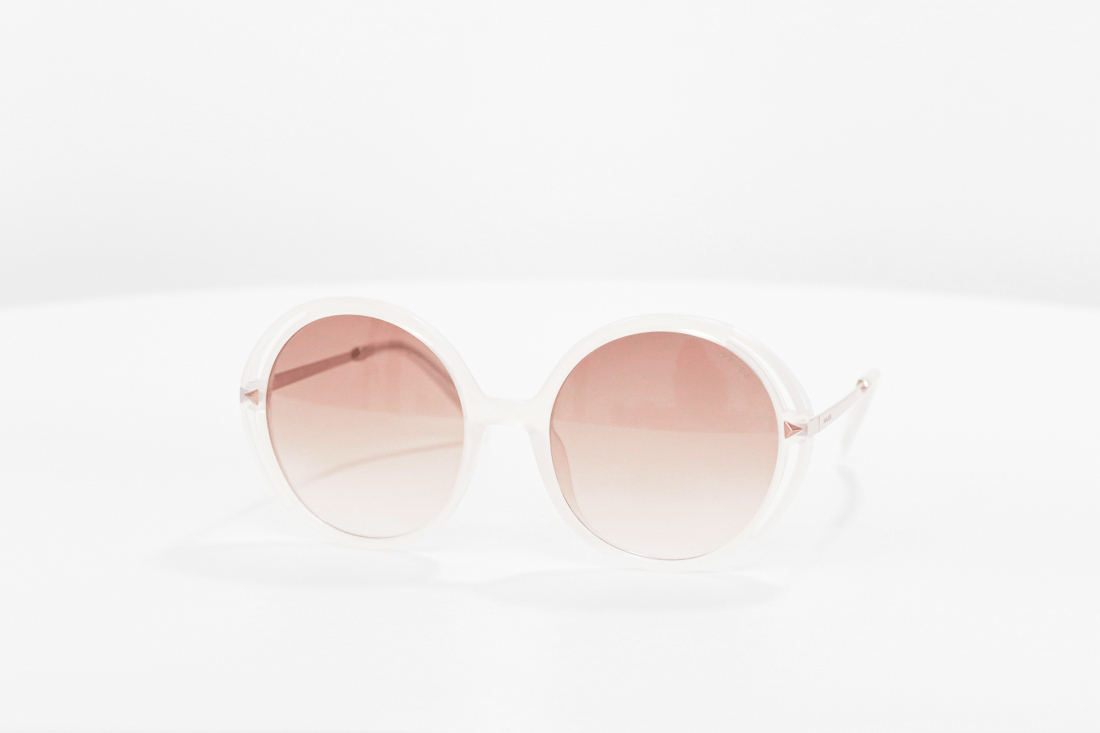 Круглые белые солнцезащитные очки