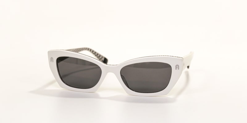 Белые очки cat eye