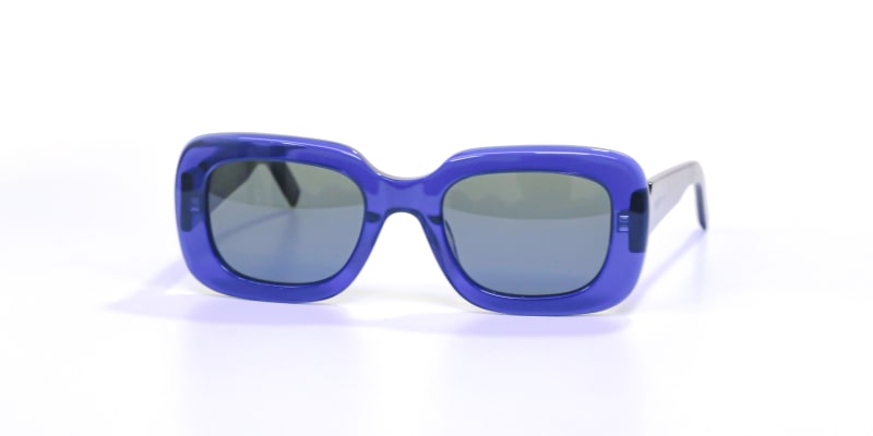 Прямоугольные синие солнцезащитные очки