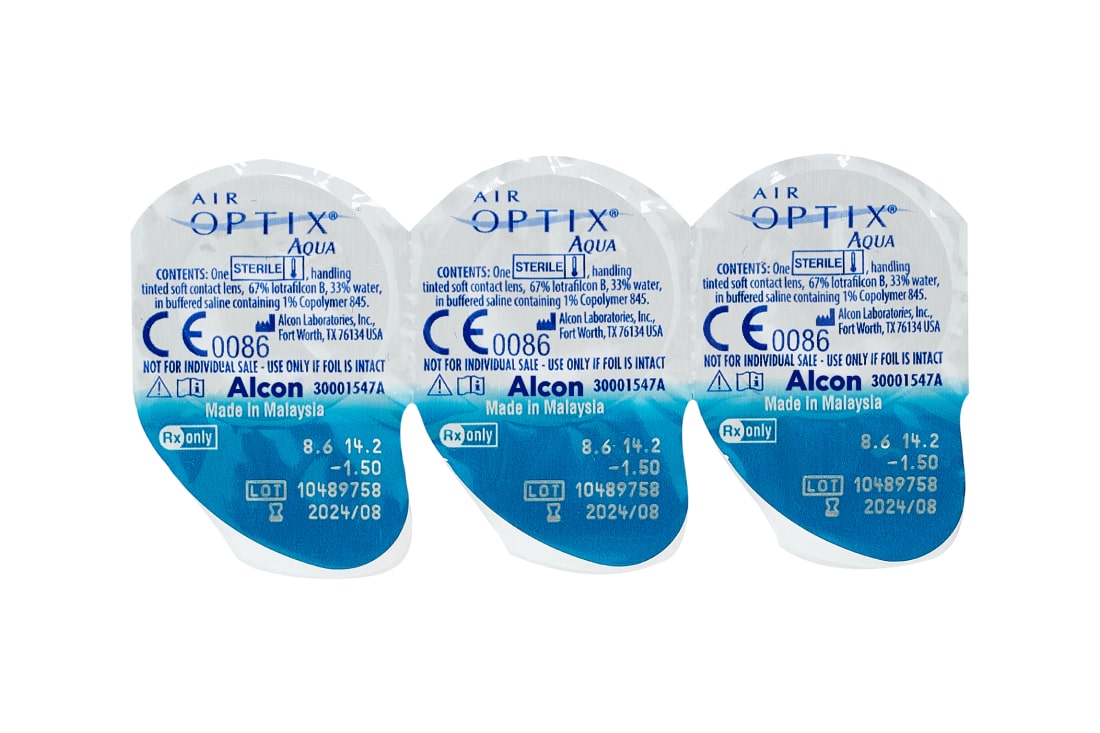 Контактные линзы - AIR OPTIX Aqua (6 линз) - 1