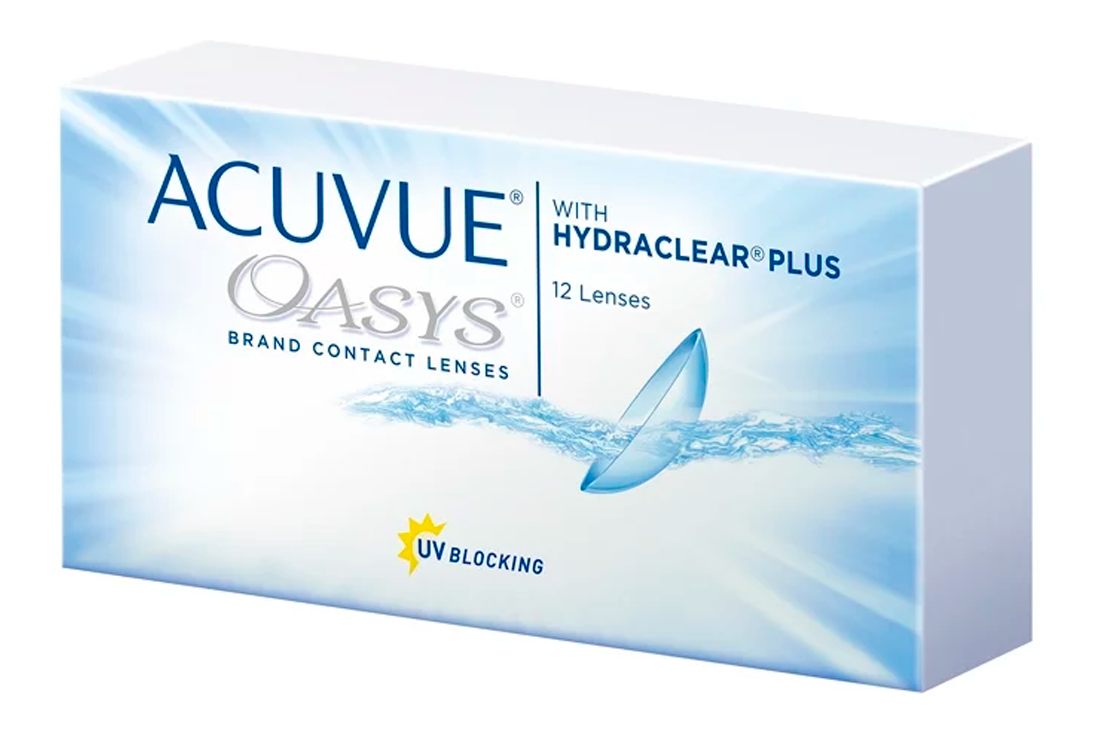 Контактные линзы - Acuvue Oasys with Hydraclear plus (12 линз) - 0