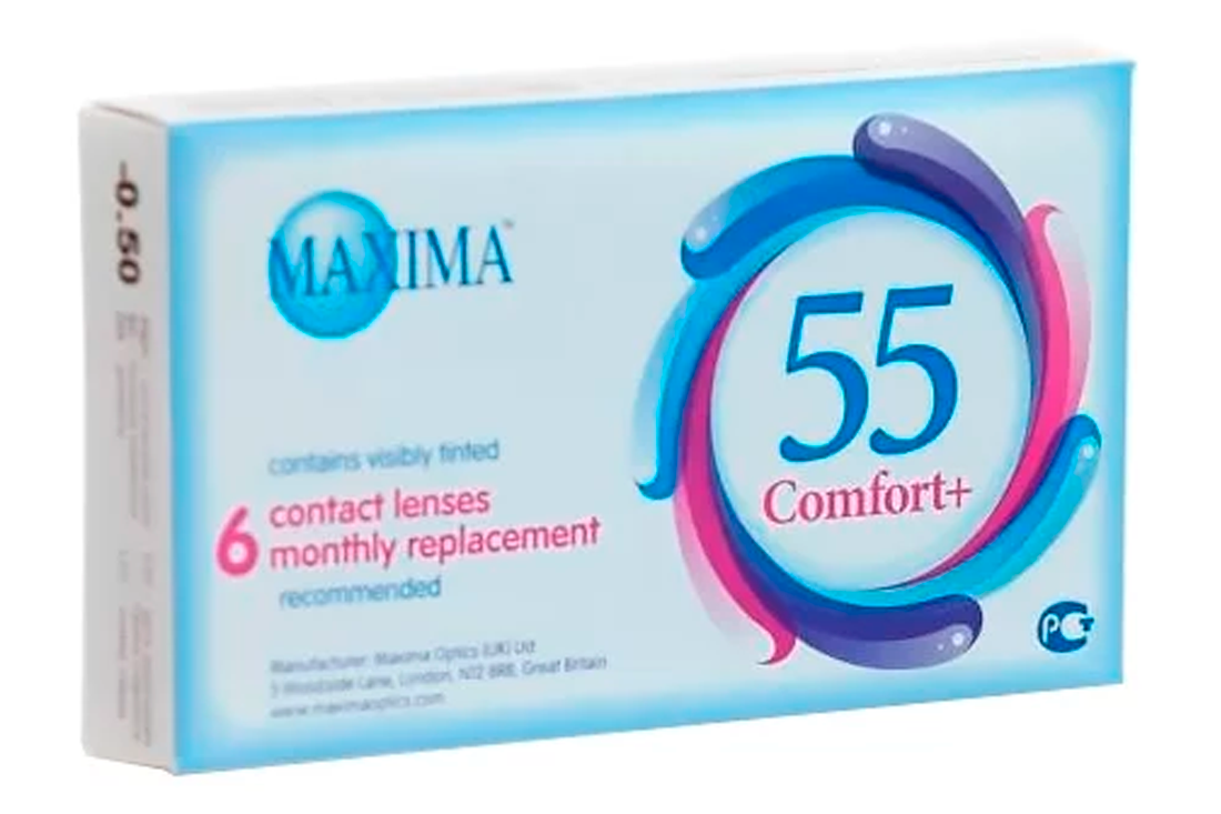 Контактные линзы - Maxima 55 Comfort+ (6 линз) - 0