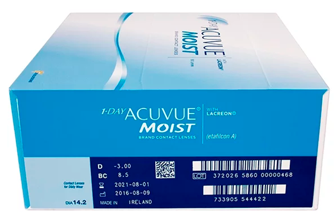 Контактные линзы - 1-Day Acuvue Moist (180 линз) - 1