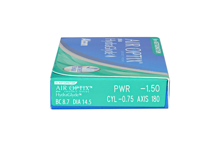 Контактные линзы - Air Optix Plus HydraGlyde For Astigmatism (3) - 1